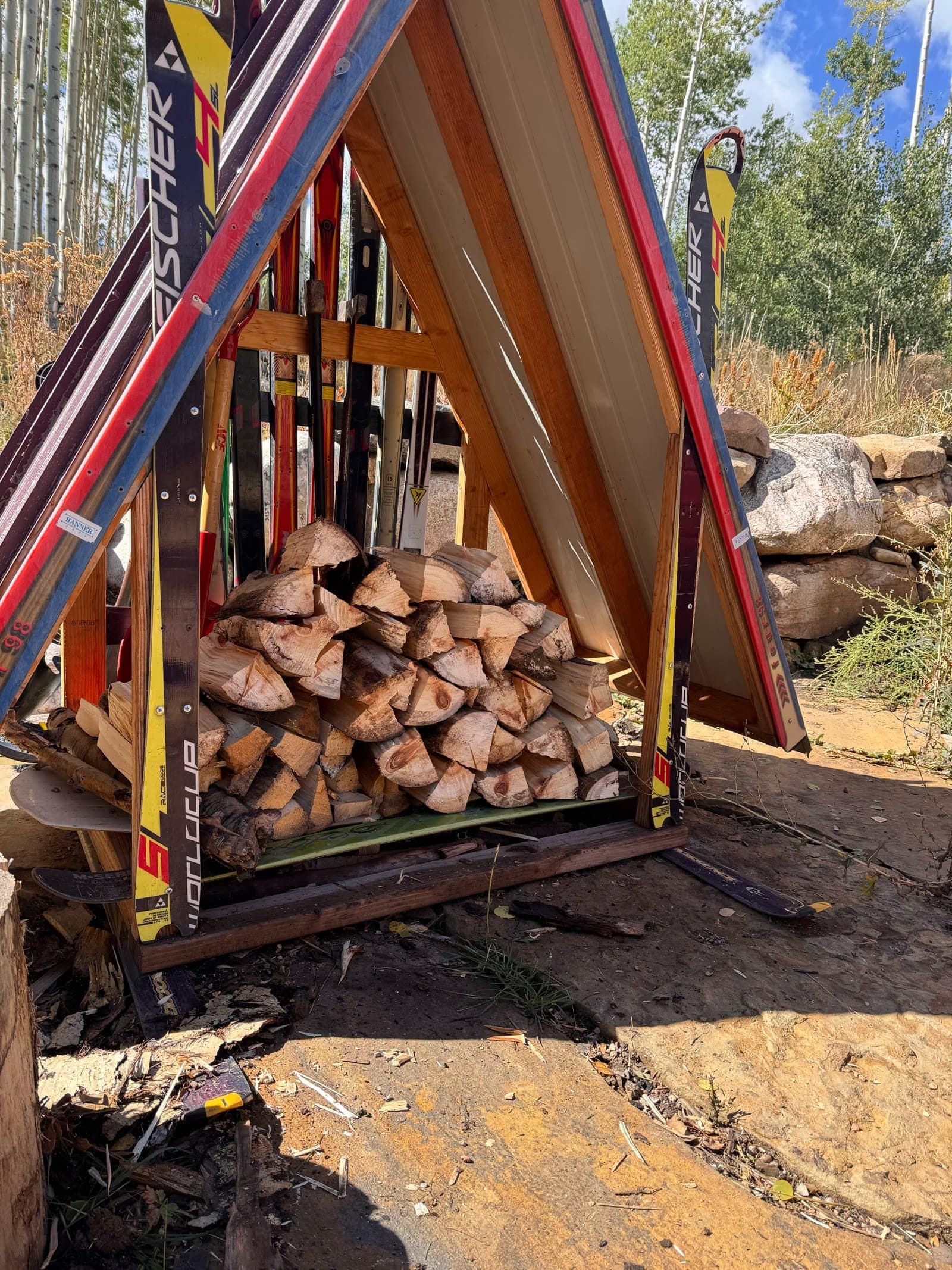 The ski woodshed